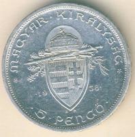 1938. 5P Ag "Szt.István" T:2- kis ph