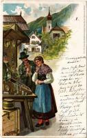 1901 Serie XVI. Lied der Liebe. Verlag Rafael Neuber / Austrian folklore. litho s: E. Döcker (EK)