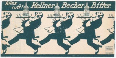 Kellner Becher bitter reklámos számolócédula