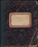 1922 Szekszárd, régi iskolai füzet (V. osztály), benne magyar irodalmi művek tartalmi összefoglalásaival (Arany János: Toldi, stb.), teleírva