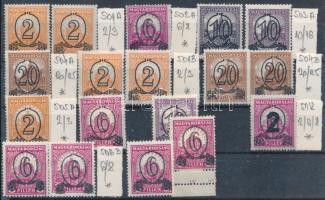 1931 Kisegítő (I.) + (II.) 18 db bélyeg