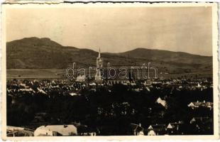 Beszterce, Bistritz, Bistrita; látkép az evangélikus templommal / general view with Lutheran church. photo + 1940 Székelyudvarhely visszatért So. Stpl