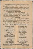 cca 1920 Szocialisták a Habsburg diktatúra ellen röplap