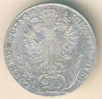 Ausztria/magyar verdejel 1784E 20Kr Ag II.József T:3/3+ juszt