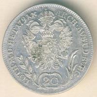 Ausztria/magyar verdejel 1791B 20Kr Ag II. Lipót T:3/2
