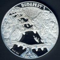 DN "Budapest nevezetességei-Szent Gellért szobor" Ag emlékérem 31,104g (1oz) T:PP Díszdobozban, tanúsítvánnyal!