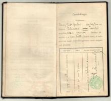 1910 Sárdy Brutus (1892-1970) festőművész, jogi leckekönyve, sok híres jogász aláírásával