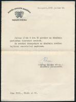 1949 A Honvéd Kossuth Akadémia tisztavatására szóló meghívó és jegy Sárdy Brutus festőművésznek, Révay Kálmán a Sólyom-per koncepciós per vádlottjaként kivégzett, autográf aláírásával