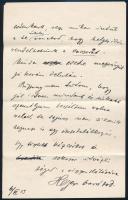 cca 1900 Heyer Artur (1872 - 1931) festőművész autográf levele Kézdi Kovács László festőművésznek 2 ...