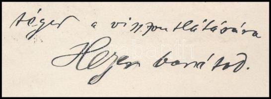 cca 1900 Heyer Artur (1872 - 1931) festőművész autográf levele Kézdi Kovács László festőművésznek 2 ...