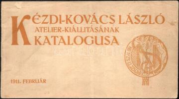 1906-1910 Kézdi-Kovács László (1864 - 1942) festőművész 3 db kiállítási katalógusa