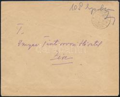 1945 (3. díjszabás) Távolsági levél 10P készpénz bérmentesítéssel VÁRPALOTA - Zirc