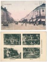 4 db régi magyar képeslap: Dunaalmás, Sátoraljaújhely, Sümeg, Szeged