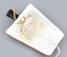 Retró kerámia, falikar, jelzés nélkül, szép állapotban, működik, E14-es foglalattal, 23x15x5 cm