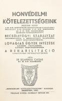 1934 Sárdy Brutus (1892-1970) festőművész frontharcos igazolványa + Sgardelli Ceasar: Honvédelmi köt...