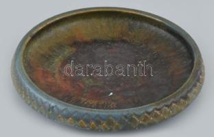 Ejvind Nielsen, Tál, mázas kőedény, Művész Stúdió, Dánia, 1950-es évek. Jelzett, Korának megfelelő á...