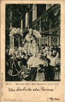 1900 Roma, Rome; SS Leone XIII in Sedia Gestatoria e la sua Corte / Pope Leo XIII (fl)