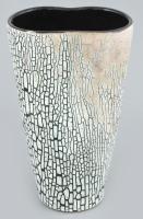 Retro iparművész kerámia váza. Repesztett mázas, kopott. 22 cm