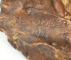 Zsákodi Csiszér János (1883-1953): Szieszta 1917. Bronzírozott gipsz. Jelzett, kisebb lepattanásokka...