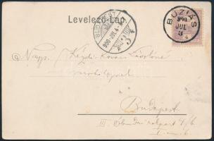 1900 Buziás, Kézdi-Kovács László (1864 - 1942) festőművész képeslapja, Buziásfürdőről haza."Ked...