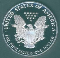 USA 1987S 1$ Ag "Liberty" 1oz T:PP Exkluzív kiadásban, díszdobozban, tanúsítvánnyal!