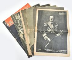 cca 1940 Horthy Miklós és Horthy Istvánt ábrázoló címlapú magazinok 8 db, vegyes állapotban