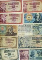 Vegyes világ, bankjegy tétel az 1700-as évek végétől 84db T:vegyes