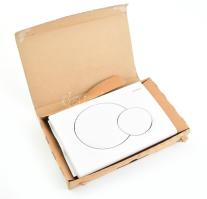Geberit Samba fehér WC-tartály nyomólap beépítő kerettel, leírással, dobozában, 24,5x16,5 cm