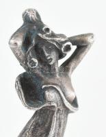 Ezüst (Ag) Szecessziós női alak, pecsétnyomó, jelzés nélkül, ismeretlen címeres vésettel, m: 8,5 cm....