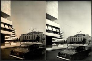 cca 1970 OTP ház a Köztársaság téren. 8 db építészeti művész fotó 24x18 cm