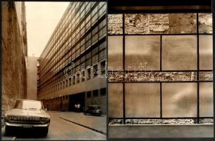 cca 1970 OTP ház a Köztársaság téren. 8 db építészeti művész fotó 24x18 cm