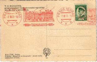 1935 T. G. Masaryk první president Ceskolovenské republiky. Na Moravé s devcátkem / Masaryk, the fir...