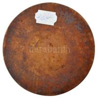 ~1980. "Országos Vasutas Sport Központ" egyoldalas bronz emlékérem (130mm) T:2