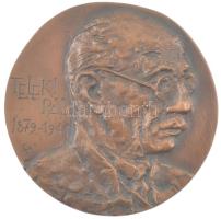 DN. Teleki Pál 1879-1941 szign: F.T. / F.I. (?) bronz emlékérem (91mm)