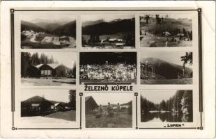 1937 Zseleznó, Zelezno (Németlipcse, Partizánska Lupca); mozaiklap / multi-view postcard, spa. Lumen (EB)