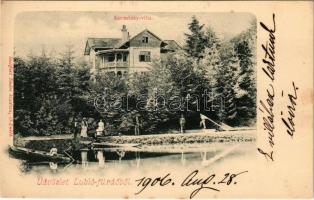 1906 Lublófüred, Lubló-fürdő, Kúpele Lubovna (Ólubló, Stará Lubovna); Kermetzky nyaraló. Szeiffert Endre kiadása / villa, spa (EK)