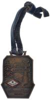 1958. November 7. Emlékverseny - Börzsöny 1958 bronz érem füllel, a Budapesti Spartacus SC zománcozott címerével (31x39mm) T:1-