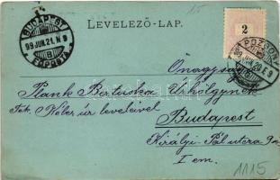 1899 (Vorläufer) Pozsony, Pressburg, Bratislava; Grassalkovich tér, Frigyes főherceg palota este. Sc...