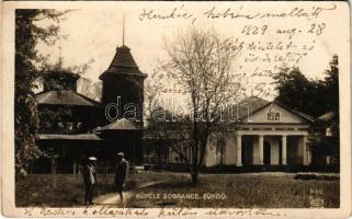 1929 Szobránc, Szobráncfürdő, Kúpele Sobrance; Fürdő, gyógykút / spa, bathhouse, spring source, well (Rb)