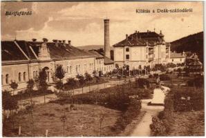 Bártfa, Bártfafürdő, Bardejovské Kúpele, Bardiov, Bardejov; kilátás a Deák szállodáról, ásványfürdő / spa, hotel, bath (vágott / cut)