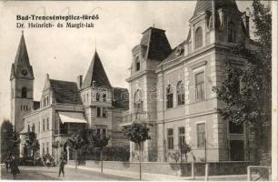 1919 Trencsénteplic, Trencianske Teplice; Dr. Heinrich és Margit lak, villák. Wertheim Zsigmond kiadása / villas, spa (EK)