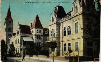 1911 Trencsénteplic, Trencianske Teplice; Villa Margit, Villa Dr. Heinrich / villas, spa (fa)