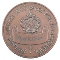DN. "Városunkért / Szolnok Megyei Jogú Város Polgármesterétől - Varga K. Gimn." bronz emlé...