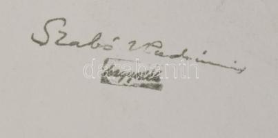 Szabó Vladimír (1905-1991): Piac. rézkarc, papír, jelzett, üvegezett fakeretben, 30x40 cm