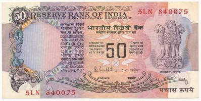 India 1978. 50R T:I India 1978. 50 Rupees C:UNC Krause#84