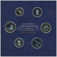 2021. 5Ft Cu-Ni-Zn "75 éves a Forint" (6xklf) + 5Ft-200Ft (6xklf) forgalmi sor "75 év...