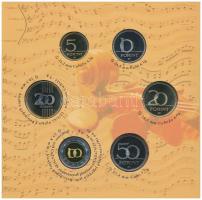 2009. 5Ft-200Ft "Haydn" (6xklf) forgalmi sor + "Joseph Haydn" Ag emlékérem (12g/...