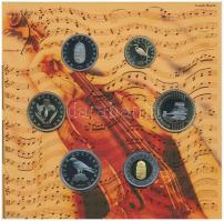 2009. 5Ft-200Ft "Haydn" (6xklf) forgalmi sor + "Joseph Haydn" Ag emlékérem (12g/...