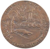 ~1970 Hans-Adalbert Schweigart / Háború a betegségek ellen kétoldalas bronz emlékérem (60mm) T:1- ~1970 Hans-Adalbert Schweigart / war against civil disease two-sided bronze commemorative medallion (60mm) T:AU