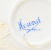 Herendi virág mintás vázácska. Kézzel festett, jelzett, hibátlan 6 cm